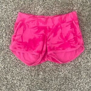 Pink Palm Tree Maternity Shorts